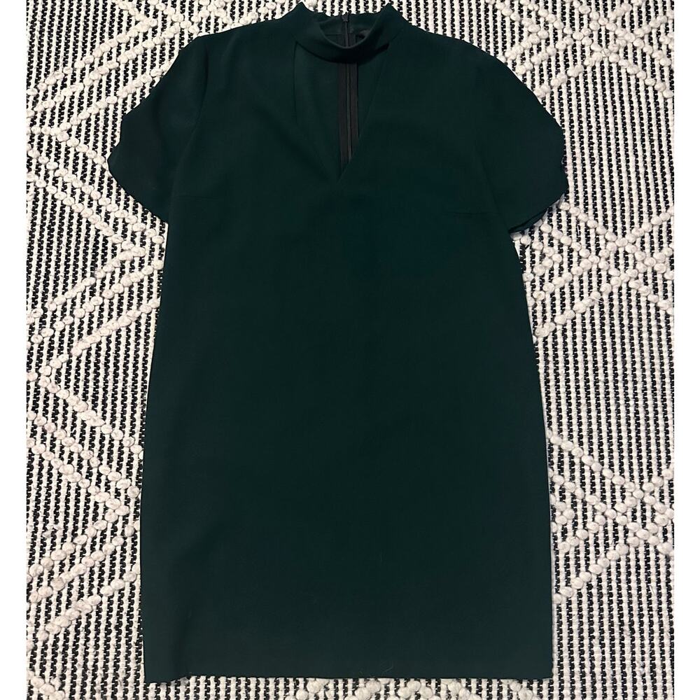 Zara Forest Green Dress with Deep V Cutout, S